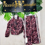 Tuta Felpata Animalier Rosa - Piccole Canaglie - PC23010