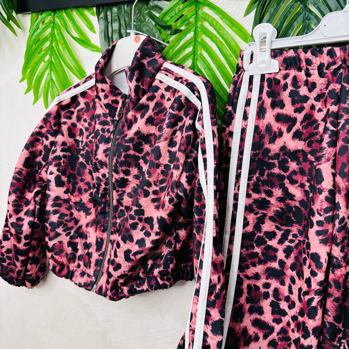 Tuta Felpata Animalier Rosa - Piccole Canaglie - PC23010