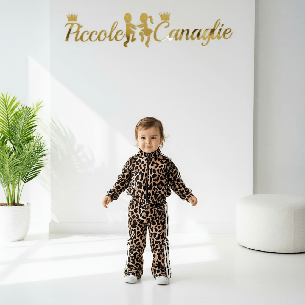 Tuta felpata leopardata - Piccole Canaglie - PC23053