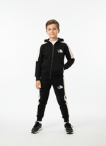 Tuta Felpata modello North Face@ Nera e Begie - Piccole Canaglie - PC24144