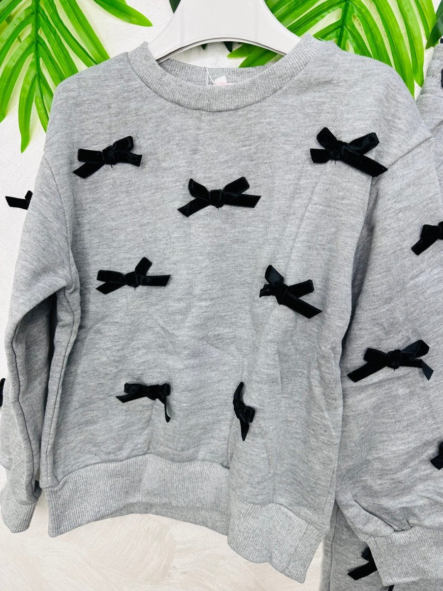 Tuta Fiocchetti Grigia Felpata - Piccole Canaglie - PC23354