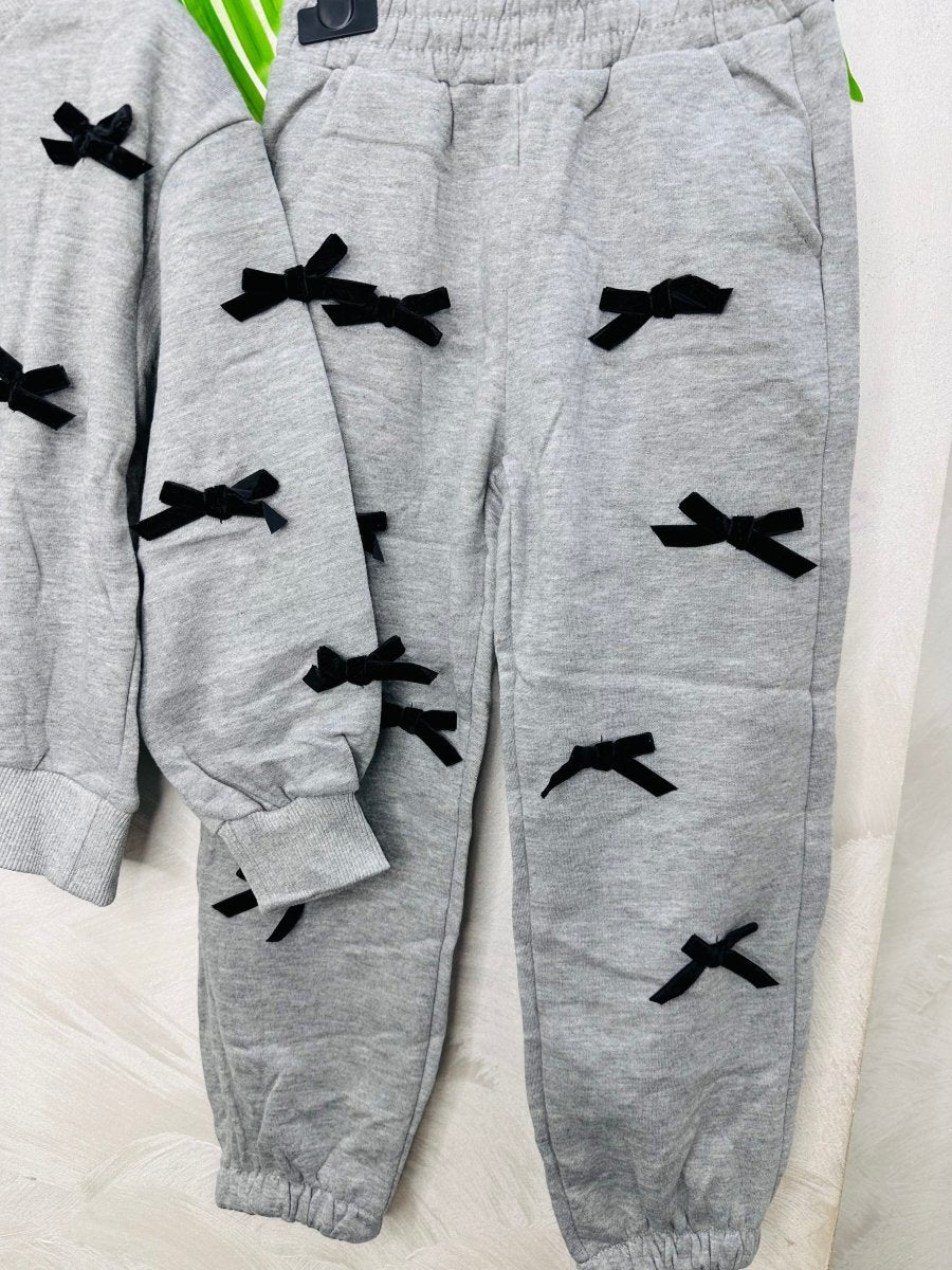 Tuta Fiocchetti Grigia Felpata - Piccole Canaglie - PC23354