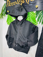 Tuta Galaxy Felpata Nera - Piccole Canaglie - PC23484