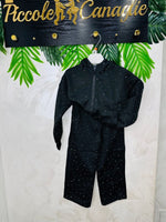 Tuta Galaxy Felpata Nera - Piccole Canaglie - PC23484