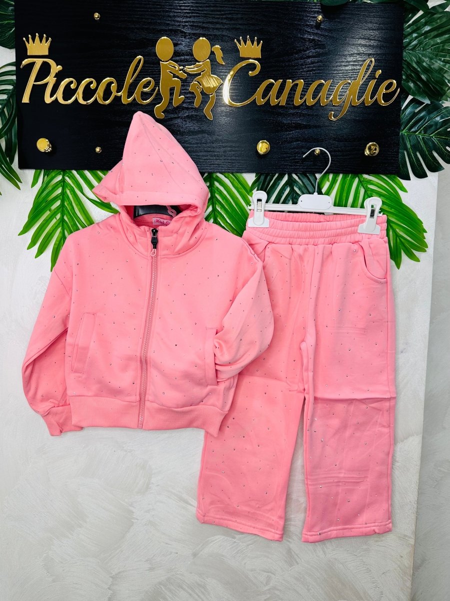 Tuta Galaxy Felpata Rosa - Piccole Canaglie - PC23478