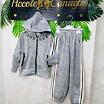 Tuta Hand Some Effetto Jeans Grigia - Piccole Canaglie - PC22880