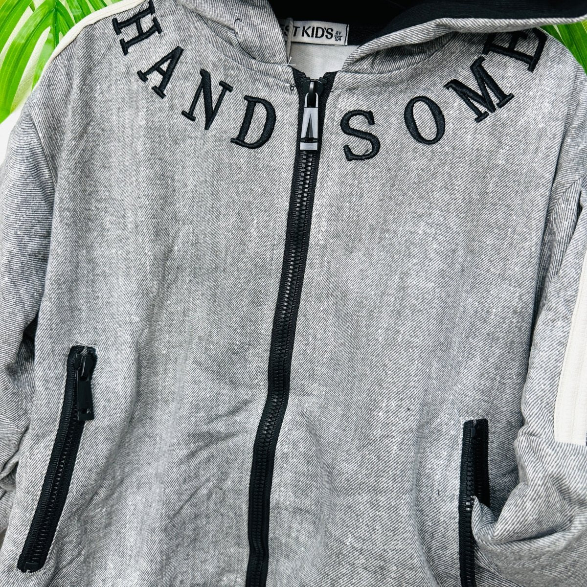 Tuta Hand Some Effetto Jeans Grigia - Piccole Canaglie - PC22880