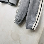 Tuta Hand Some Effetto Jeans Grigia - Piccole Canaglie - PC22880