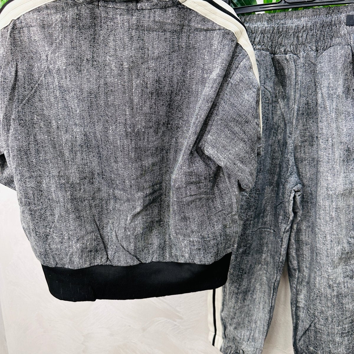 Tuta Hand Some Effetto Jeans Nera - Piccole Canaglie - PC22886