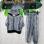 Tuta Hand Some Effetto Jeans Nera - Piccole Canaglie - PC22886