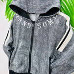 Tuta Hand Some Effetto Jeans Nera - Piccole Canaglie - PC22886