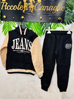 Tuta Jeans felpata - Piccole Canaglie - PC24213