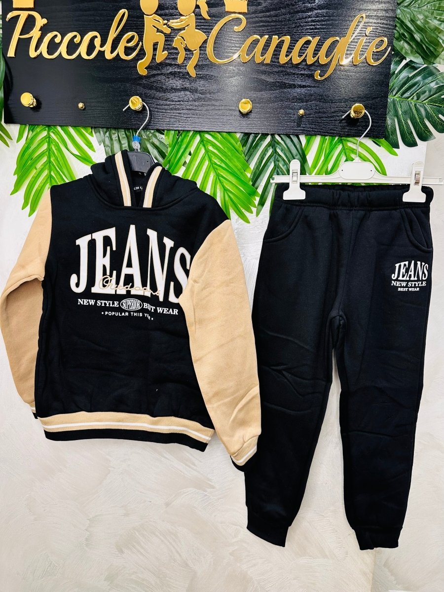 Tuta Jeans felpata - Piccole Canaglie - PC24213