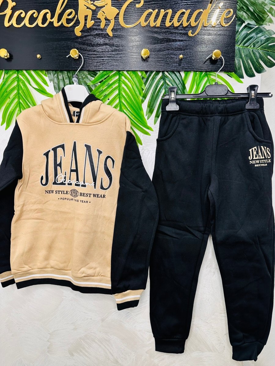 Tuta Jeans felpata - Piccole Canaglie - PC24218