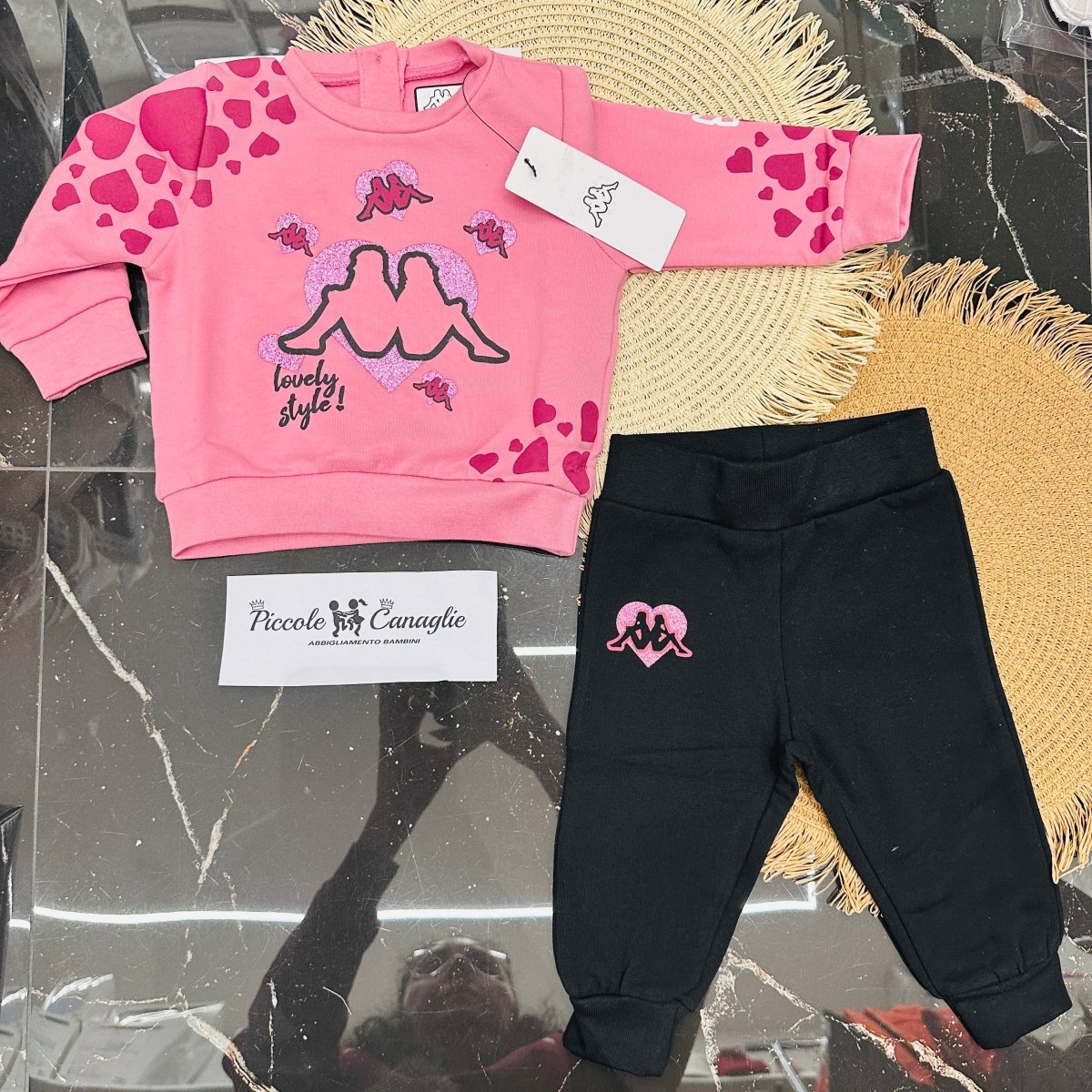 Tuta Kappa Cuori Rosa - Piccole Canaglie - PC22416
