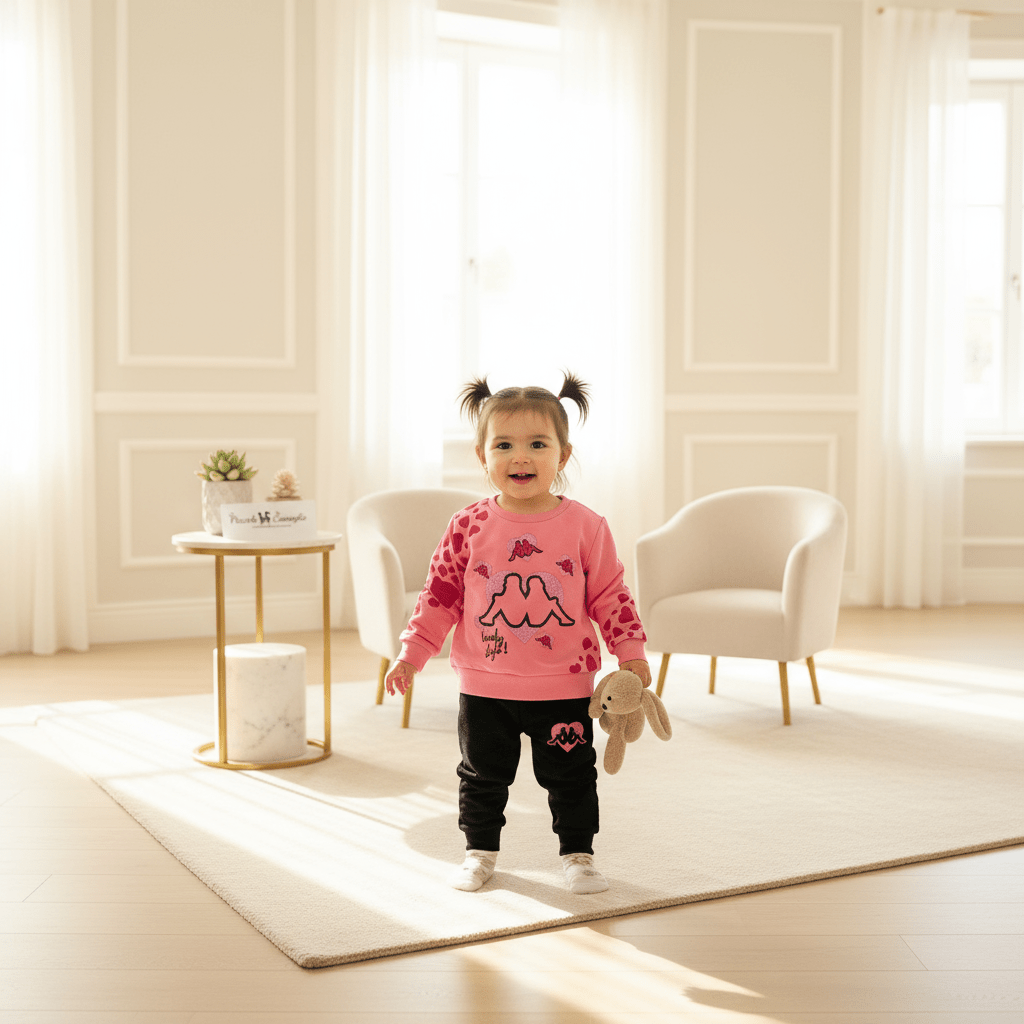 Tuta Kappa Cuori Rosa - Piccole Canaglie - PC22416