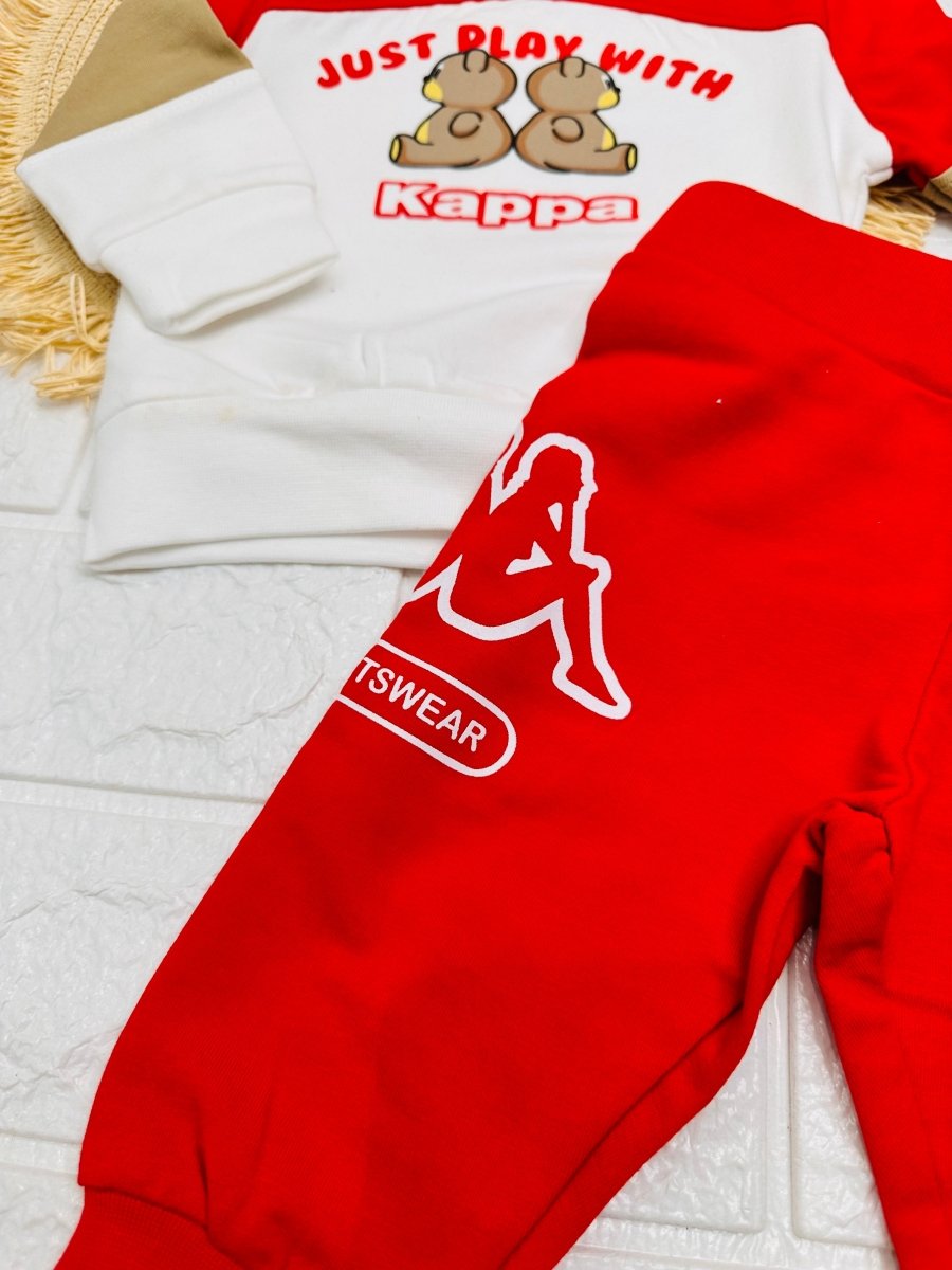 Tuta Kappa Orsetti Rossi In Cotone - Piccole Canaglie - PC25842