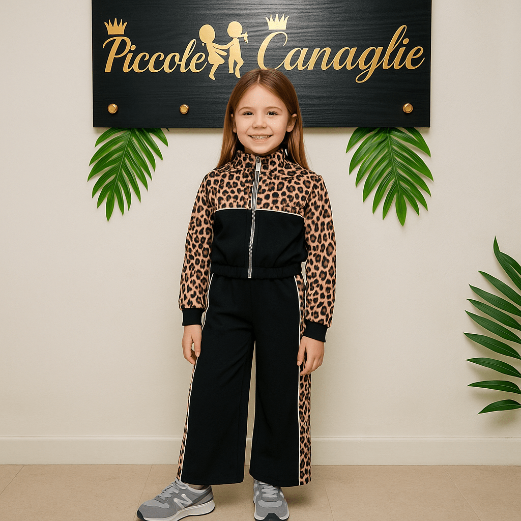 Tuta Leopardata e nera - Piccole Canaglie - PC22156