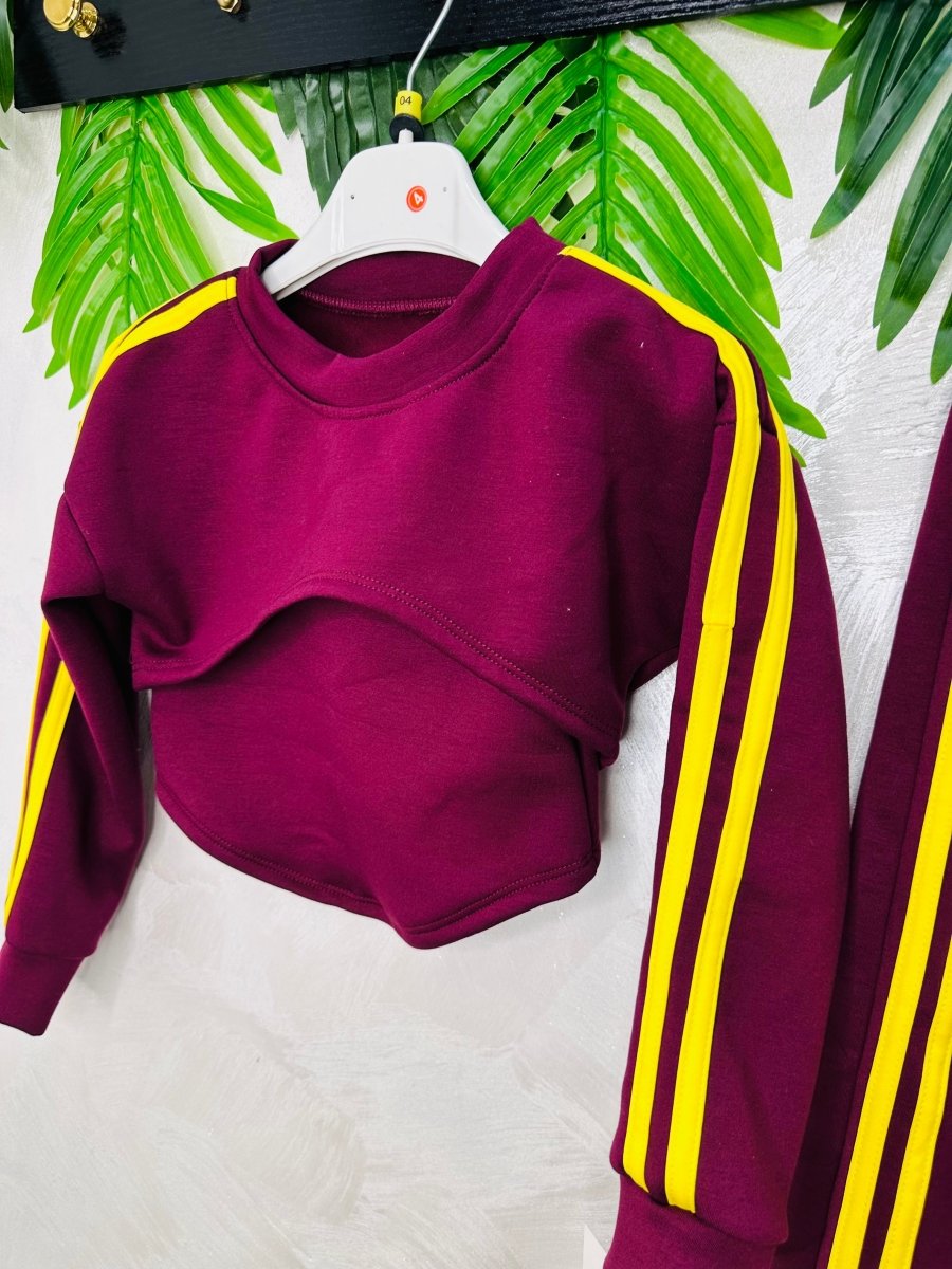 Tuta linea track suit felpata bordo’ - Piccole Canaglie - PC23585