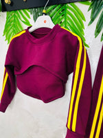 Tuta linea track suit felpata bordo’ - Piccole Canaglie - PC23585