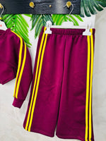 Tuta linea track suit felpata bordo’ - Piccole Canaglie - PC23585
