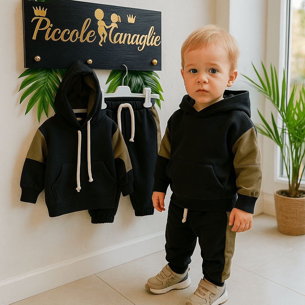 Tuta MiniMan Nera/Verde - Piccole Canaglie - PC21575