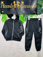 Tuta Modello Ferr@ri felpata Nera - Piccole Canaglie - PC23414