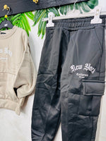 Tuta New YORK Felpata Begie - Piccole Canaglie - PC24698