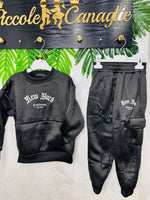Tuta New YORK Felpata nera - Piccole Canaglie - PC24693