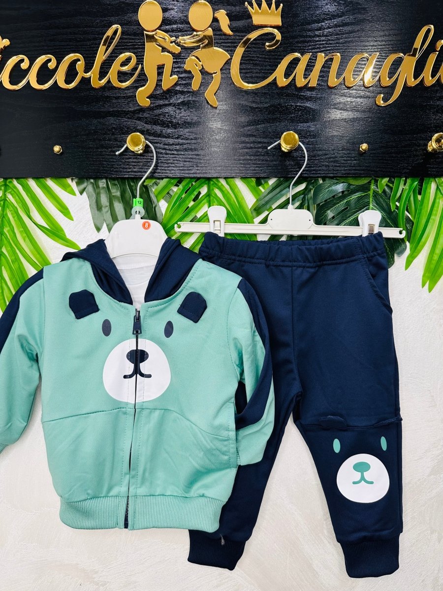 Tuta Orso 3d Verde 650 - Piccole Canaglie - PC25727