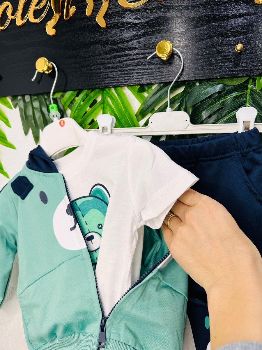 Tuta Orso 3d Verde 650 - Piccole Canaglie - PC25727