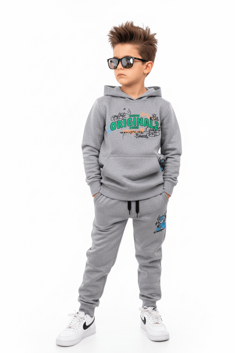 Tuta Orso Graffiti Grigia 112 - Piccole Canaglie - PC25747