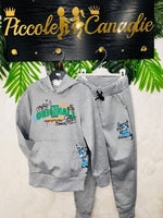 Tuta Orso Graffiti Grigia 112 - Piccole Canaglie - PC25747