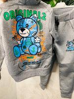 Tuta Orso Graffiti Grigia 112 - Piccole Canaglie - PC25747