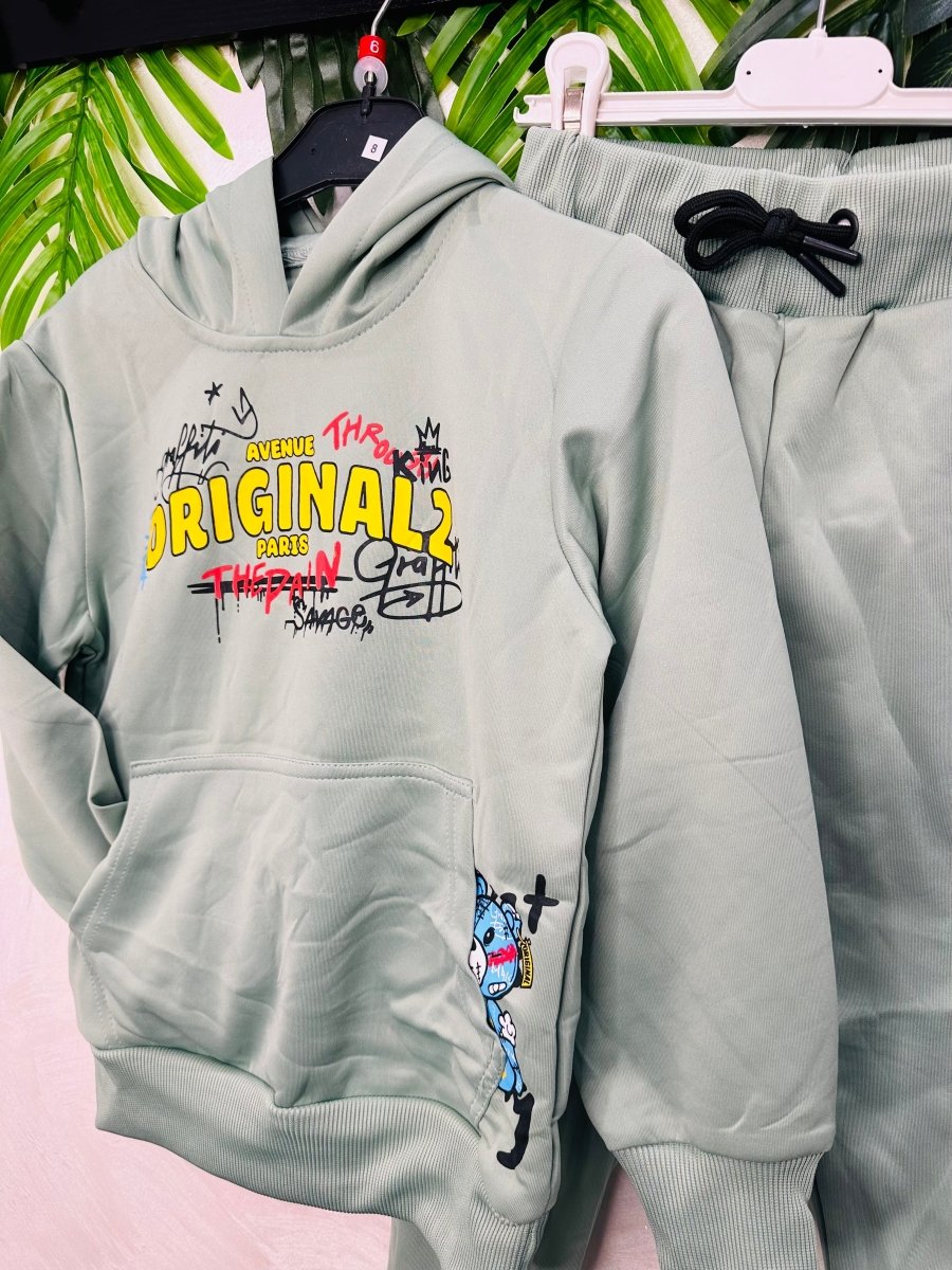 Tuta Orso Graffiti Verde 112 - Piccole Canaglie - PC25742