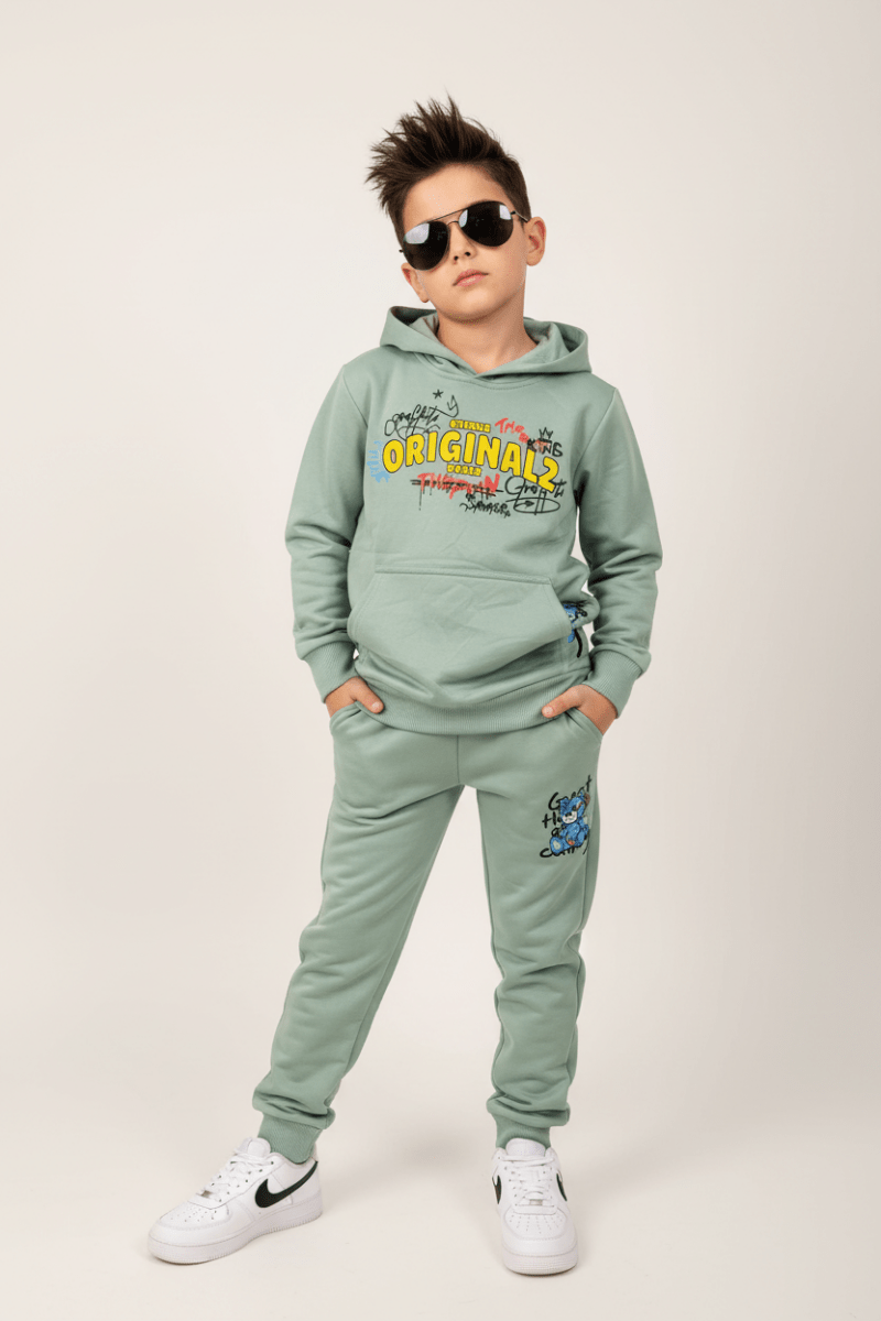 Tuta Orso Graffiti Verde 112 - Piccole Canaglie - PC25742