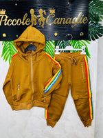 Tuta Sprint Multicolor Biscotto Felpata - Piccole Canaglie - PC23348