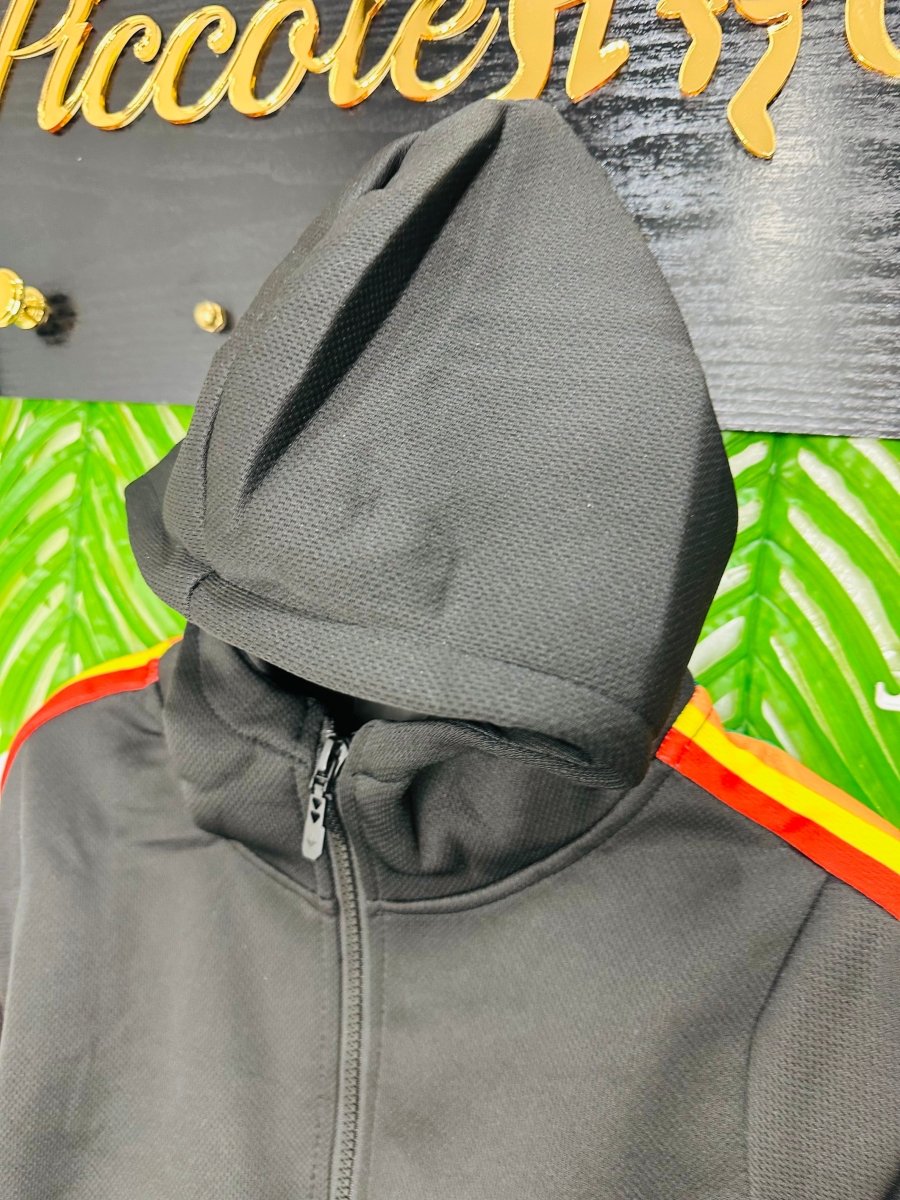 Tuta Sprint Multicolor Nera Felpata - Piccole Canaglie - PC23337