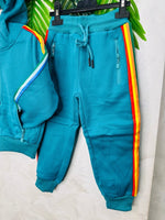 Tuta Sprint Multicolor verde acqua Felpata - Piccole Canaglie - PC23342