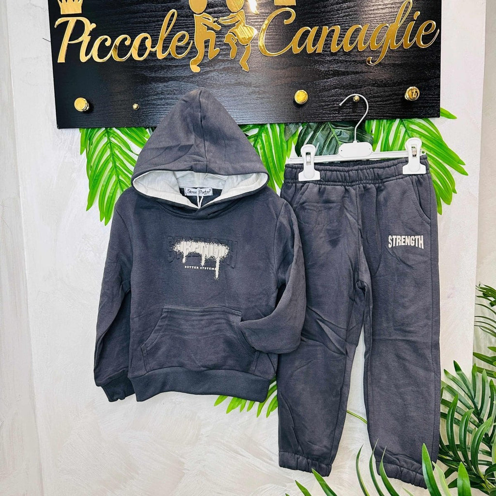 Tuta Strenght Batter Grigia - Piccole Canaglie - PC21432