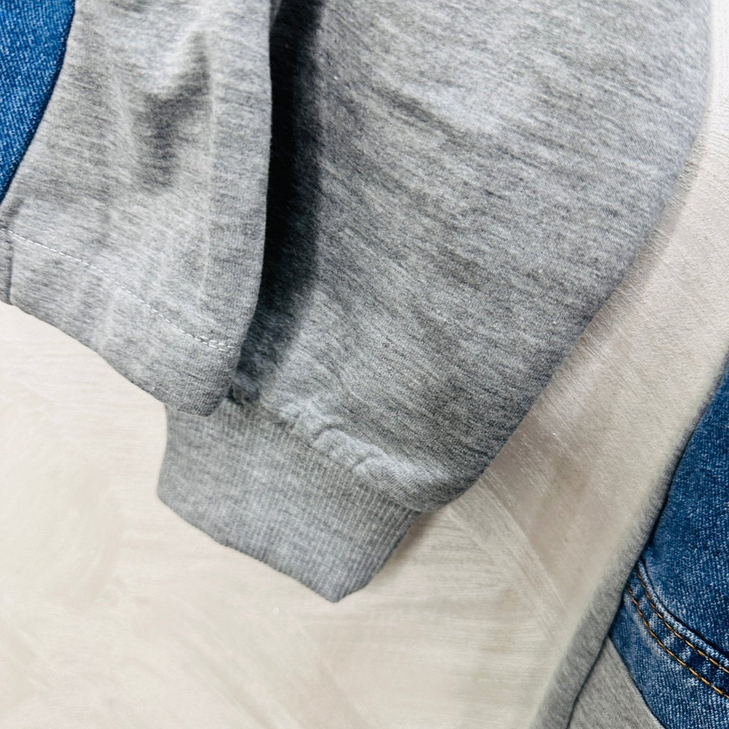 Tuta Style Denim Grigia Felpata - Piccole Canaglie - PC22685