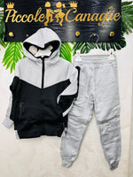 Tuta tech grigia Felpata - Piccole Canaglie - PC24606