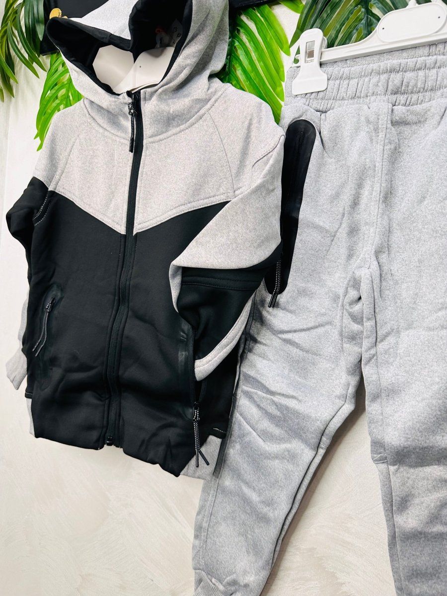 Tuta tech grigia Felpata - Piccole Canaglie - PC24606