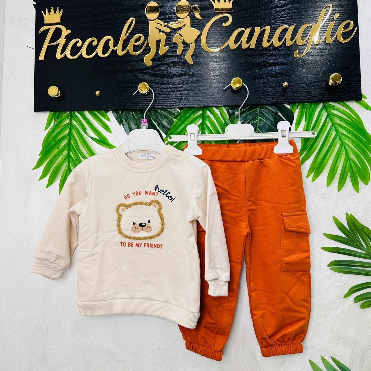 Tuta Teddy Arancio - Piccole Canaglie - PC22257