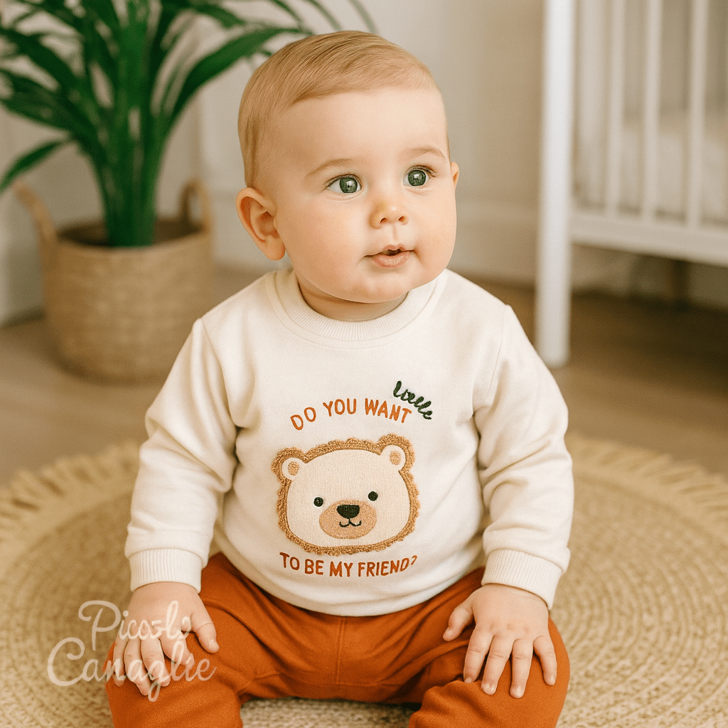 Tuta Teddy Arancio - Piccole Canaglie - PC22257