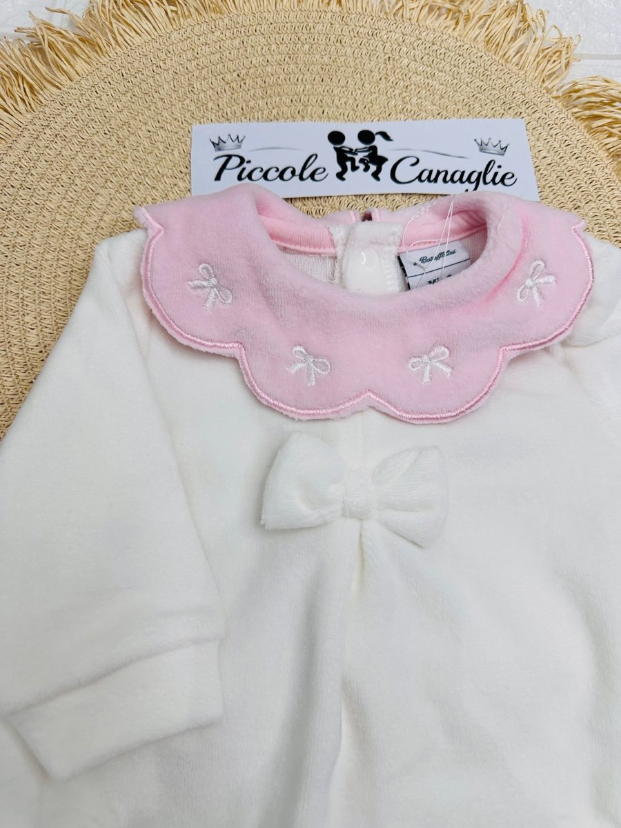 Tutina ciniglia batuffoli i B54810F panna - Piccole Canaglie - PC29814