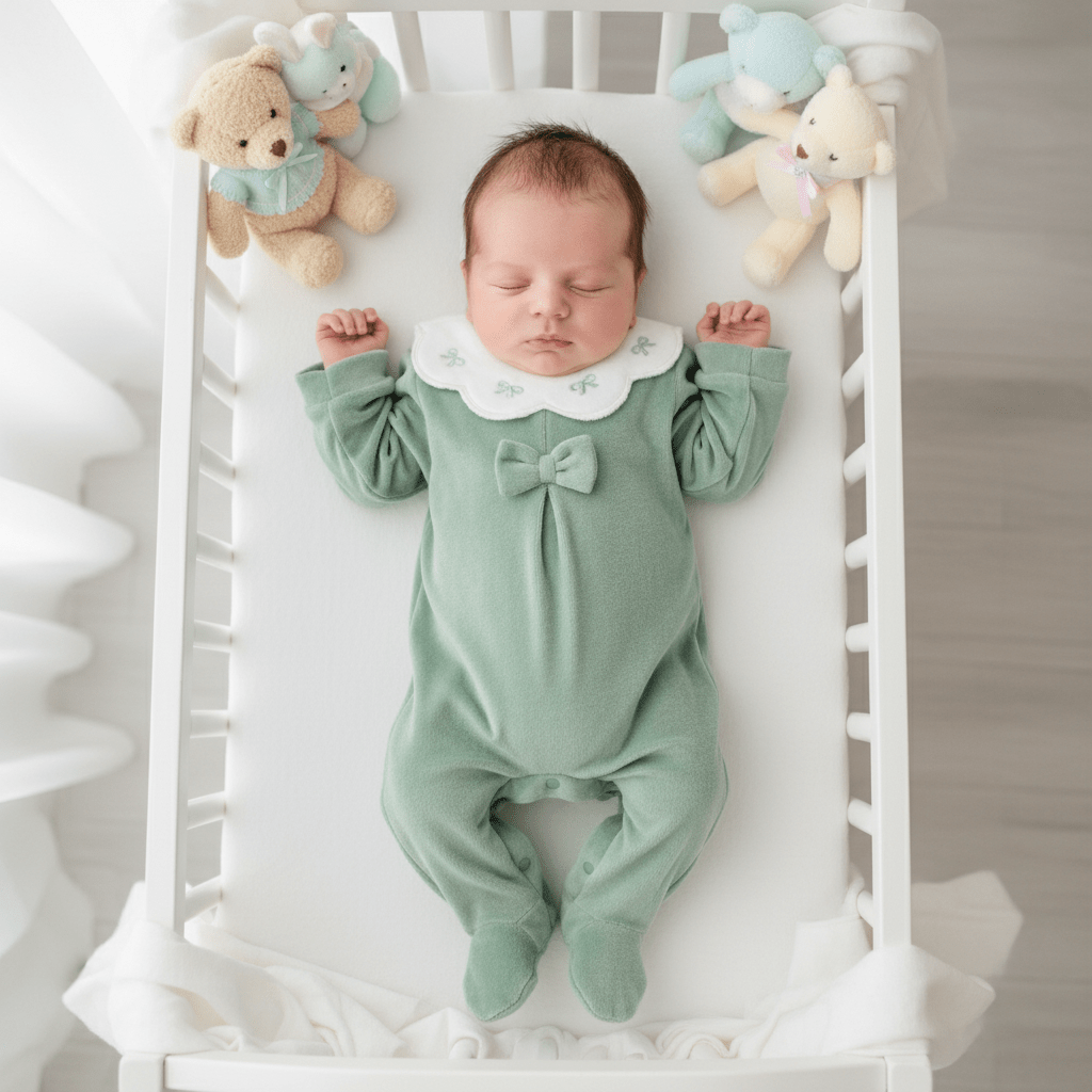 Tutina ciniglia batuffoli i B54810F verde - Piccole Canaglie - PC29811