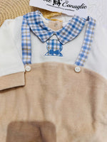 Tutina ciniglia bretelle - Piccole Canaglie - PC24275