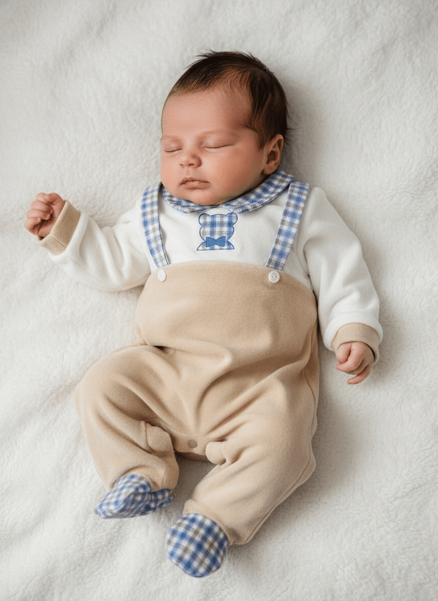 Tutina ciniglia bretelle - Piccole Canaglie - PC24275