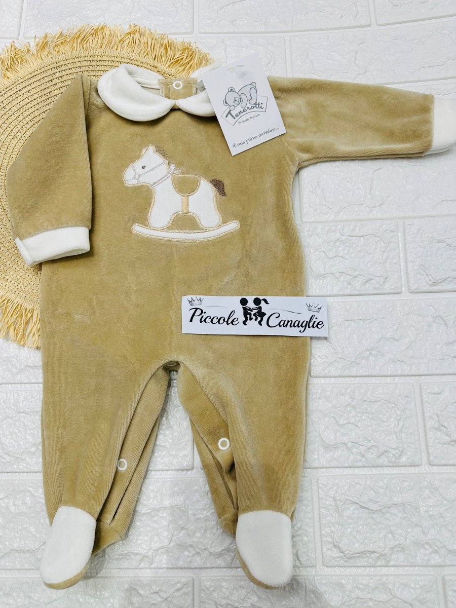 Tutina ciniglia cavallino beige 30512 - Piccole Canaglie - PC29599